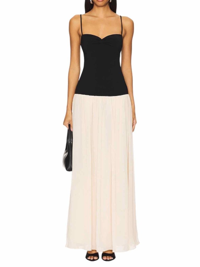 Lovers And Friends Black And Beige Size Xs Dress